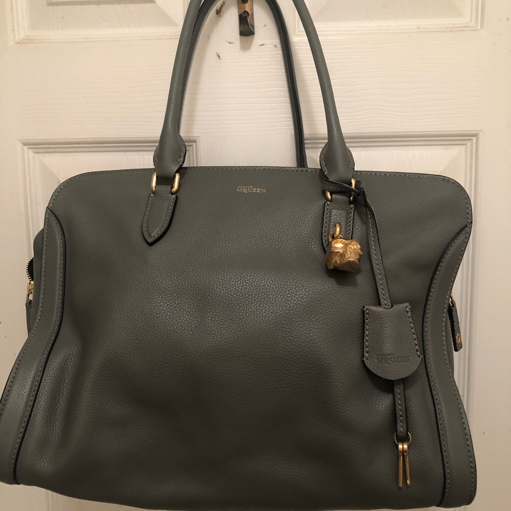 Alexander McQueen grey handbag